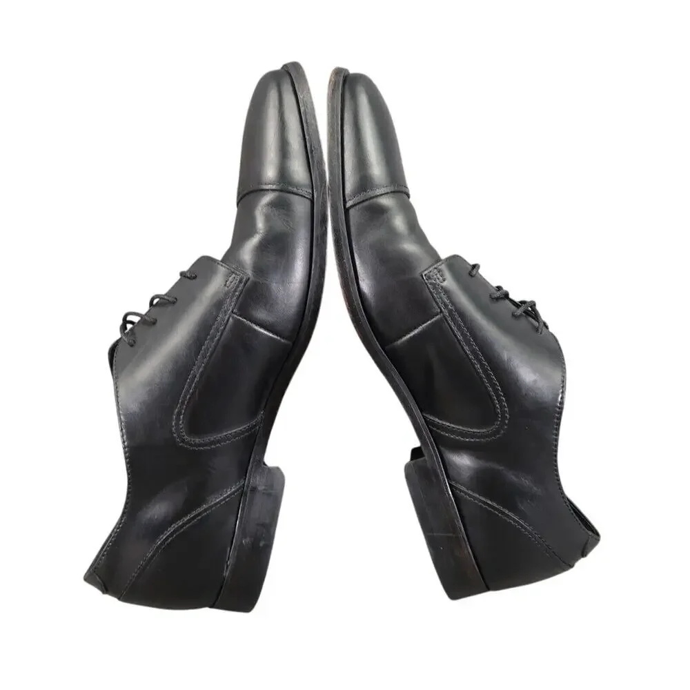Florsheim Shoes Mens 10.5 Oxford Formal Classic Cap Toe Leather Dress Work Black